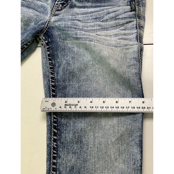 Silver Jeans Womens Blue Distressed Frances 18" Stretch Denim Pocket Boot Cut - Picture 14 of 16